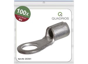 4260732284734 - 23C501 Ringkabelschuh Querschnitt (max)=25 mm² Loch-Ø=43 mm Unisoliert 100 St - Quadrios