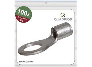 4260732284741 - 23C502 Ringkabelschuh Querschnitt (max)=25 mm² Loch-Ø=53 mm Unisoliert 100 St - Quadrios