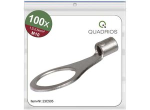 4260732284772 - 23C505 Ringkabelschuh Querschnitt (max)=25 mm² Loch-Ø=105 mm Unisoliert 100 St - Quadrios