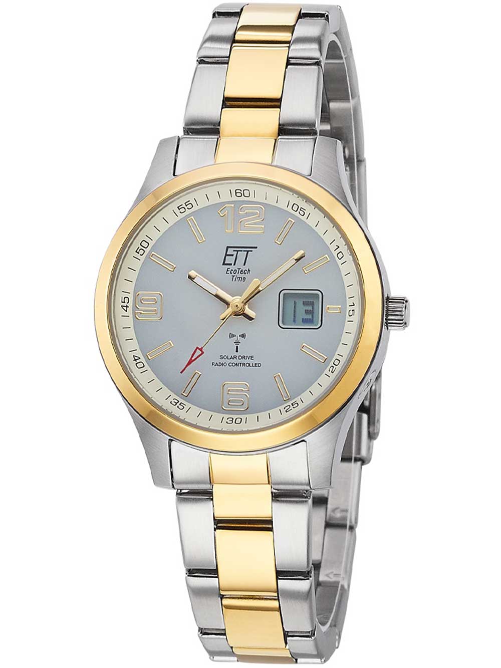 4260736032201 - Funkuhr Gobi Lady ELS-11590-12M Armbanduhren goldfarben (silbergoldfarben) Damen Solaruhren Armbanduhr Damenuhr Solar Datum