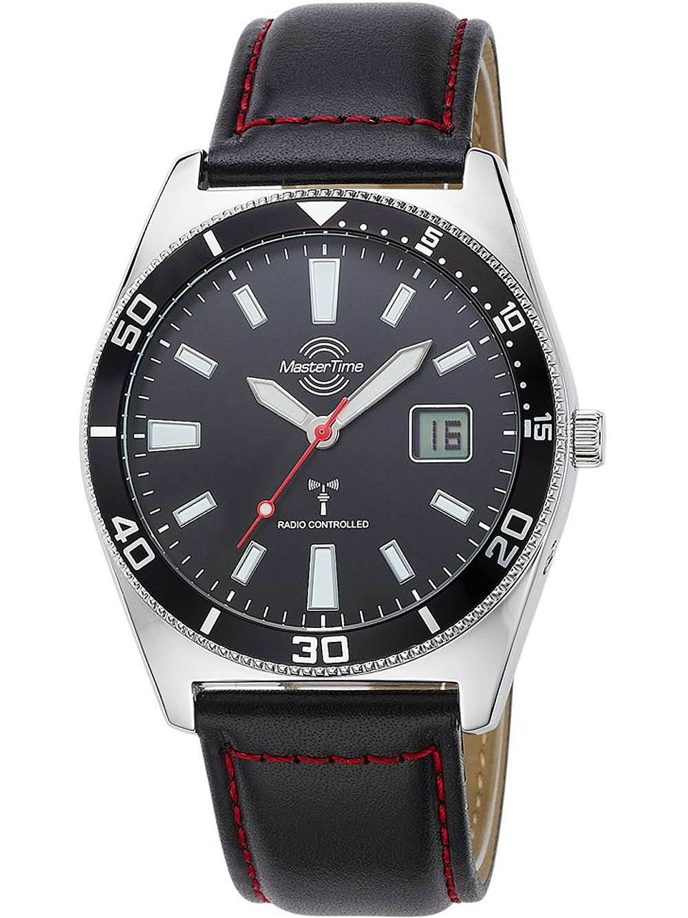 4260736032591 - Funkuhr Super Power Sporty MTGA-10860-21L Armbanduhren schwarz (schwarz rot) Herren Quarzuhren Armbanduhr Quarzuhr Herrenuhr Datum Leuchtzeiger