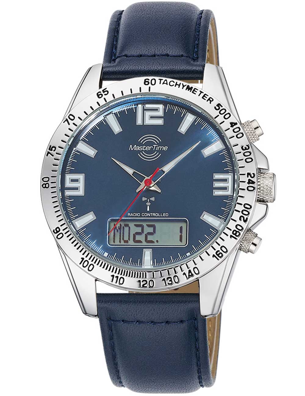 4260736033796 - Funkchronograph Sporty Armbanduhren blau (dunkelblau blau) Herren Quarzuhren Armbanduhr Quarzuhr Herrenuhr automatischer Kalender