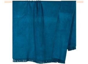 4260736241542 - Wohndecke PAD SYDNEY Wohndecken Gr B L 150 cm x 200 cm blau (petrol) Decken Made in Europe Kuscheldecke