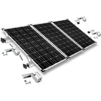 4260737986459 - Befestigungskit mit Dachhaken 3-fach verstellbar (für Dachziegel) für Schrägdachmontage 3 Solarpanele Rahmenhöhe 30mm