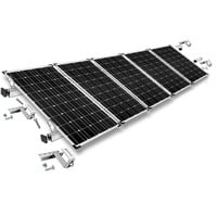 4260737986503 - Offgridtec - Befestigungskit mit Dachhaken 3-fach verstellbar (für Dachziegel) für Schrägdachmontage 5 Solarpanele Rahmenhöhe 35mm