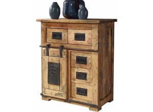 4260740464951 - Sideboard mit 1 Rolltür Mango massiv 70 cm - emanuel - Die Möbelfundgrube