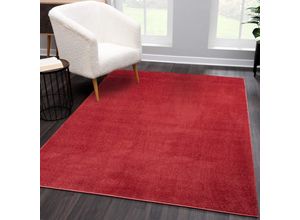 4260745222600 - Teppich CARPET CITY Softshine 2236 Teppiche Gr B L 200 cm x 280 cm 14 mm 1 St rot Esszimmerteppiche Hochflor besonders weich Uni-Farben