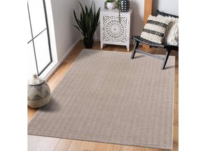 4260745222891 - Teppich CARPET CITY Fancy Teppiche Gr B L 240 cm x 340 cm 12 mm 1 St beige Esszimmerteppiche Kurzflor Einfarbig 3D-Optik Zickzack Look