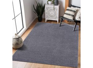 4260745223690 - Teppich CARPET CITY Fancy Teppiche Gr B L 240 cm x 340 cm 12 mm 1 St grau Esszimmerteppiche Kurzflor Einfarbig 3D-Optik Streifen Look