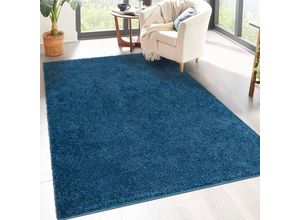 4260745224260 - Hochflor-Teppich CARPET CITY City Shaggy Teppiche Gr B L 230 cm x 320 cm 30 mm 1 St blau Esszimmerteppiche Robuster Langflor Teppich uni besonders flauschig weich