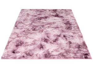 4260745228800 - Hochflor-Teppich CARPET CITY TOLEDO500 Teppiche Gr B L 160 cm x 230 cm 27 mm 1 St pink Esszimmerteppiche besonders weich 3D-Effekt Uni-Farben