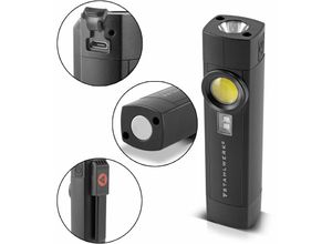 4260746541908 - Stahlwerk - led Arbeitsleuchte AL-3 st Leistungsstarke 5 Watt Taschenlampe   Werkstattlampe mit 4 Leucht-Modi inklusive UV-Licht integriertem Akku