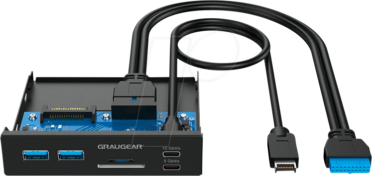 4260746550191 - GRAUGEAR USB-HUB+Kartenleser Multi Front Panel Type-C USB retail 4260746550191 - GRAUGEAR USB-HUB+Kartenleser Multi Front Panel Type-C USB retail