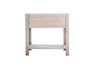 4260750011077 - holz4home® Hochbeet inkl Vlies-Einlegefolie Naturholz Kiefer Grauweiss