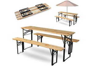 4260750011107 - holz4home® Bierzeltgarnitur - mehrteilig & klappbar Klassisch