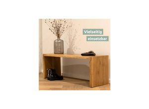 4260750011299 - holz4home® Massivholz Hocker I Bank aus Eiche mit Baumkante XS