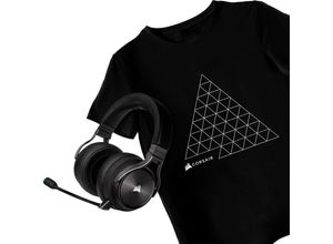 4260751590571 - CORSAIR Gaming-Headset VIRTUOSO RGB WIRELESS XT + gratis T-Shirt Kopfhörer schwarz Gaming Headset