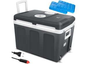 4260751941670 - KESSER® 40L Kühlbox mit Rollen zum Warmhalten und Kühlen thermo-Elektrische Kühlbox 12 Volt und 230 Volt Mini-Kühlschrank Thermobox für Auto Boot und Camping EEK A++ mit ECO Modus