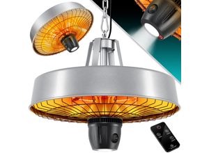 4260751943940 - KESSER® Deckenheizstrahler Heizpilz Infrarot-Heizstrahler 2500W Terrassenstrahler mit Fernbedienung Quarzstrahler LED Licht Decke Infrarotstrahler mit Kette + Karabinerhaken Carbon-Heizelement 4260751943940 - KESSER® Deckenheizstrahler Heizpilz Infrarot-Heizstrahler 2500W Terrassenstrahler mit Fernbedienung Quarzstrahler LED Licht Decke Infrarotstrahler mit Kette + Karabinerhaken Carbon-Heizelement