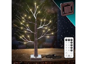 4260751948501 - KESSER® Lichterbaum Birkenbaum 60cm LED Mit Fernbedienung Timer 8 Modi Lichterzweige für Innen Warmweiß LEDs Bäumchen Birken Weihnachtsdeko für Weihnachten Zuhause Party Geburtstag Innendekoration