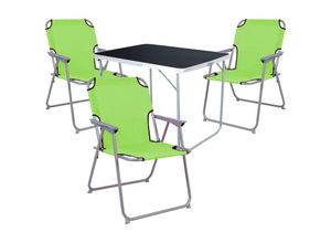 4260752836418 - 4-tlg Campingsessel Lime Grün + Campingtisch-MMC330870B+3xMPO2600LG