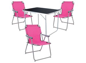 4260752836562 - - 4-tlg Campingsessel Pink + Campingtisch-MMC330870B+3xMPO2600PI