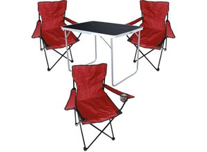 4260752838115 - - 4-tlg Campingsessel Rot + Campingtisch-MMC330870B+3xMPO2455