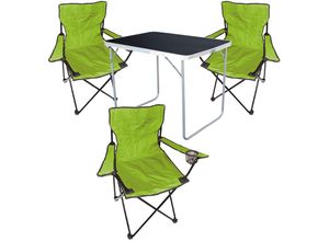 4260752838238 - 4-tlg Campingsessel Limegrün + Campingtisch-MMC330870B+3xMPO2470