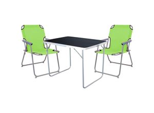 4260752838788 - 3-tlg Campingsessel Lime Grün + Campingtisch-MMC330870B+2xMPO2600LG