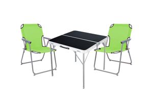 4260752839303 - 3-teiliges Campingmöbel Set schwarz 80x80x70cm Lime-MMC330883B+2xMPO2600LG