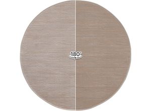 4260754248172 - Teppich SEHRAZAT Lima Teppiche Gr Ø 160 cm 10 mm 1 St grau (graubeige) Esszimmerteppiche Kurzflorteppich mit dezentem Glanz hochwertige Verarbeitung