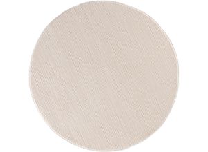 4260754249308 - Teppich SEHRAZAT Lima Teppiche Gr Ø 200 cm 10 mm 1 St beige (creme) Esszimmerteppiche Kurzflorteppich mit dezentem Glanz hochwertige Verarbeitung