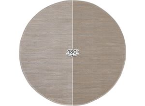 4260754249452 - Teppich SEHRAZAT Lima Teppiche Gr Ø 200 cm 10 mm 1 St grau (graubeige) Esszimmerteppiche Kurzflorteppich mit dezentem Glanz hochwertige Verarbeitung