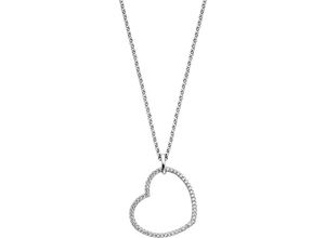 4260756383413 - Kette mit Anhänger ENGELSRUFER Herz ERN-HEARTSHINY-ZI Halsketten Gr Silber 925 (Sterlingsilber) Länge 50 cm Breite 142 mm silberfarben (silberfarben kristallweiß) Damen Made in Germany - mit Zirkonia (synth)