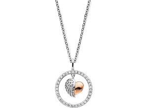 4260756383598 - Kette mit Anhänger ENGELSRUFER Herzflügel ERN-HEARTWING-ZI-BIR Halsketten Gr Silber 925 (Sterlingsilber) Länge 50 cm Breite 133 mm rosegold (silberfarben roségoldfarben kristallweiß) Damen Made in Germany - mit Zirkonia (synth)