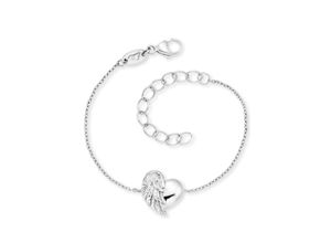 4260756385141 - Armband HERZENGEL Schmuck Geschenk Armkette Herzflügel HEB-HEARTWING HEB-HEARTWING-G Armbänder Gr Silber 925 (Sterlingsilber) silberfarben Mädchen Mädchenschmuck