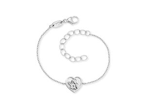 4260756385158 - Armband HERZENGEL Schmuck Geschenk Armkette Angeli-Herz HEB-ANGELI-HEART Armbänder Gr Silber 925 (Sterlingsilber) silberfarben Mädchen Mädchenschmuck