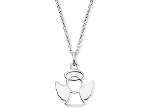 4260756385196 - Kette mit Anhänger HERZENGEL Schmuck Geschenk Schutzengel HEN-HALOANGEL HEN-HALOANGEL-G Halsketten Gr Silber 925 (Sterlingsilber) Länge 42 cm Breite 125 mm silberfarben Mädchen Mädchenschmuck