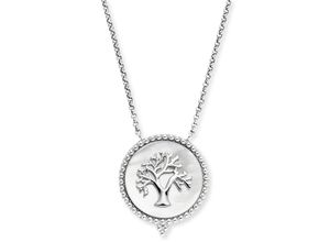 4260756385264 - Kette mit Anhänger ENGELSRUFER Schmuck Geschenk Lebensbaum ERN-LILTREE-PE ERN-LILTREE-PE-G Halsketten Gr Silber 925 (Sterlingsilber) Länge 50 cm Breite 133 mm beige (silberfarben perlmuttfarben) Damen Ketten mit Anhänger Perlmutt