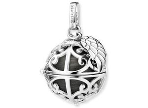 4260756385455 - Ketten-Anhänger ENGELSRUFER Schmuck Geschenk Relaunch mit Flügelanhänger ER-23 Schmuckanhänger Gr S Silber 925 (Sterlingsilber)-Messing 695 g grau (silberfarben perlmuttfarben grau) Damen Anhänger zu Kleid Shirt Jeans Sneaker Anlass Geburtstag Weihnachten