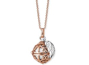 4260756385479 - Kette mit Anhänger ENGELSRUFER Schmuck Geschenk Relaunch Flügelanhänger ERN-ER23 Halsketten Gr XS Silber 925 (Sterlingsilber)-Messing Länge 50 cm Breite 133 mm rosegold (roségoldfarben silberfarben perlmuttfarben weiß) Damen Ketten mit Anhänger