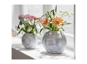 4260757272891 - Dekoleidenschaft - 2x Dekovase White mdf weiß im Shabby Look für Trockenblumen Vasenset Vase