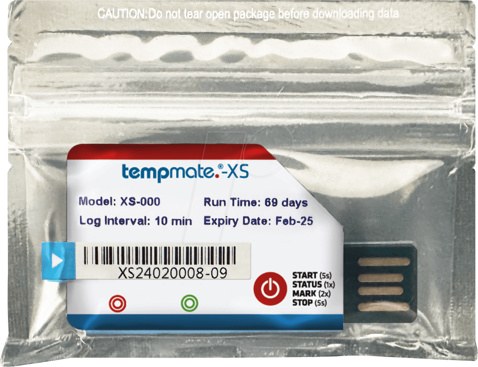 4260761710372 - TXS-000 - Einweg-Datenlogger TEMPMATE®-XS  IP67