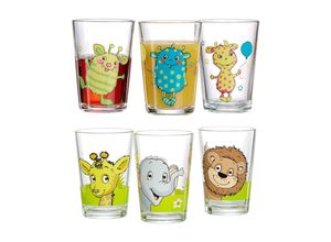 4260762069967 - Kindergläser Monsterchen Dschungeltiere 205 ml 6er Set