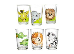 4260762069974 - Kindergläser Dschungeltiere Happy Zoo 205 ml 6er Set