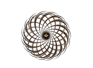 4260763610090 - Gofurnit Veneria Wandleuchte Nussbaum Ø 70 cm