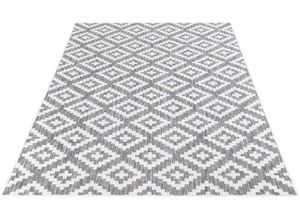 4260764574704 - Teppich CARPET CITY Outdoor Teppiche Gr B L 280 cm x 380 cm 5 mm 1 St grau Esszimmerteppiche Wetterfest Flachgewebe auch in quadratischer Form erhältlich