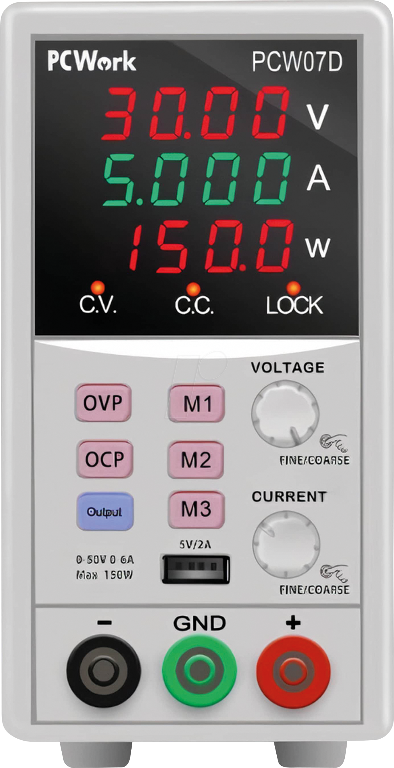 4260766895487 - PCW 07D - Labornetzgerät 0 - 50 V 0 - 6 A stabilisiert Memoryfunktion