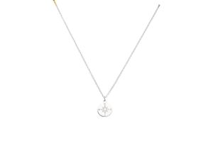 4260767726308 - Kette mit Anhänger Schmuck Geschenk Kompass-Motiv Necklace-Compass Halsketten Gr Edelstahl Länge 50 cm silberfarben (edelstahlfarben) Damen