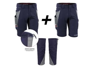 4260767991836 - QUALITEX HIGH QUALITY WORKWEAR Shorts IRON marine grau Damen 36 Herren 42